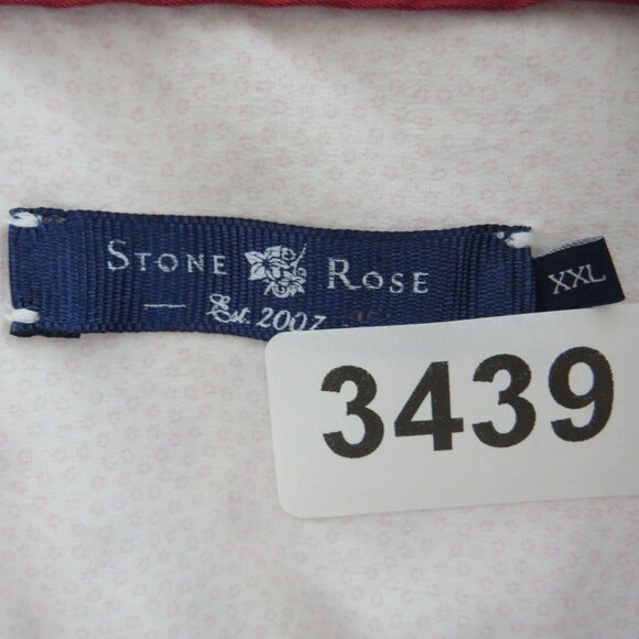 Stone Rose* Men's Short Sleeve Button Down Curved Hem BOHO Design Shirt~ XXL - Picture 3 of 11